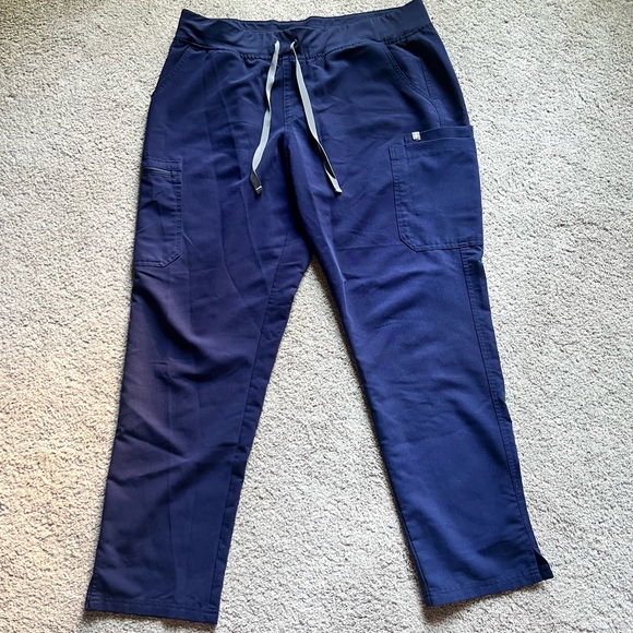 Figs Yola Yoga Scrub Pants Women’s Size XL Technical Collection Blue Medical - Picture 1 of 3
